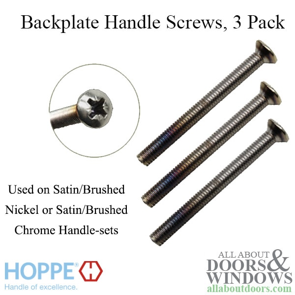 HOPPE handle screws, 3 pack - 1-3/4 inch thick door, M5 x 50mm