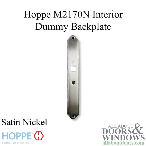 Hoppe Verona M2170N Interior Dummy Backplate - Satin Nickel