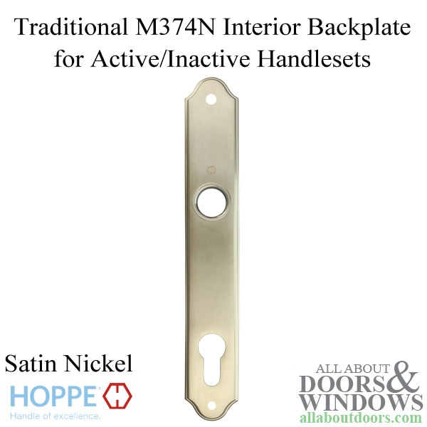 HOPPE traditional interior backplate M374N for active or inactive handlesets