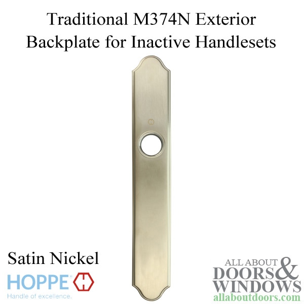 HOPPE traditional exterior backplate M374N for inactive handlesets