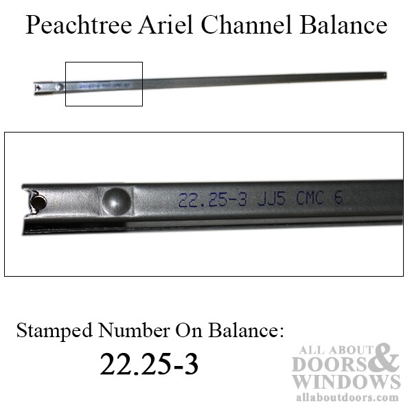 Peachtree Ariel 22-1/4-3 Channel Balance - 2454, 3054 Non-Tilt Windows