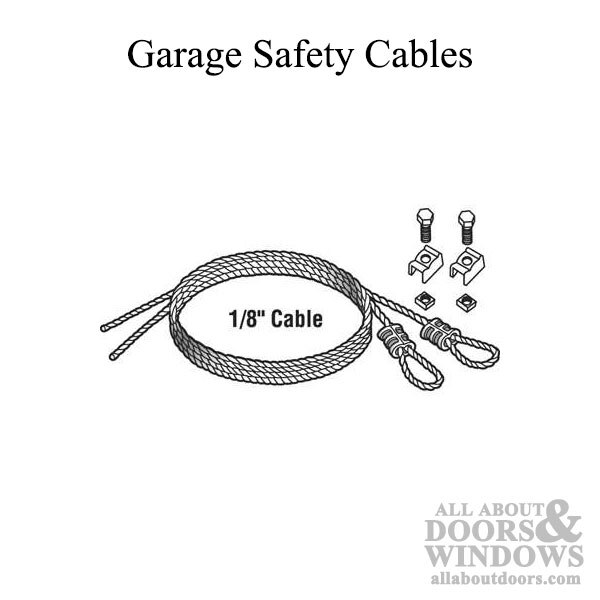 Safety Cables for Overhead Garage Doors - 2 Pack