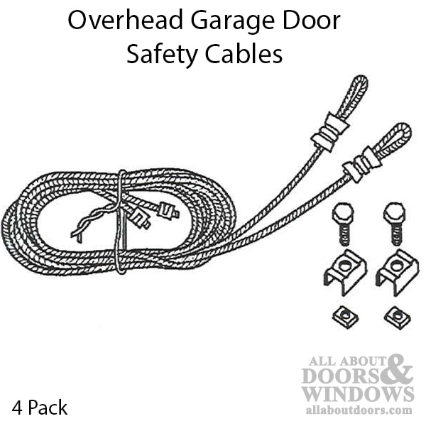 Safety Cables for Overhead Garage Doors - 4 Pack