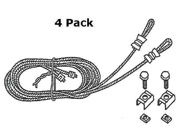 Durable 4-Pack Safety Cables for Overhead Garage Door Systems