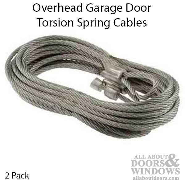 Torsion Spring Cables for Overhead Garage Doors - 2 Pack