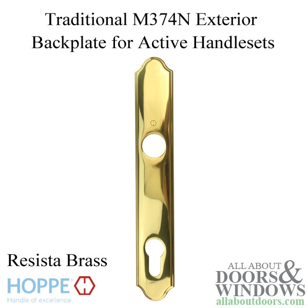 HOPPE traditional exterior backplate M374N for active handlesets