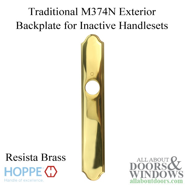 HOPPE traditional exterior backplate M374N for inactive handlesets