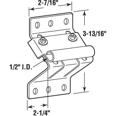 Top Roller Fixture Bracket Dimensional Drawing