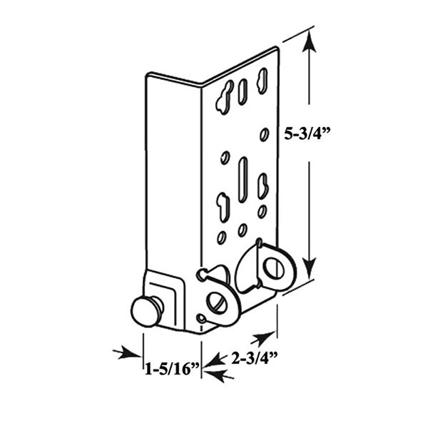 Garage Door Bottom Lifting Bracket Residential BB-100 Bottom Brackets For 2" Tra