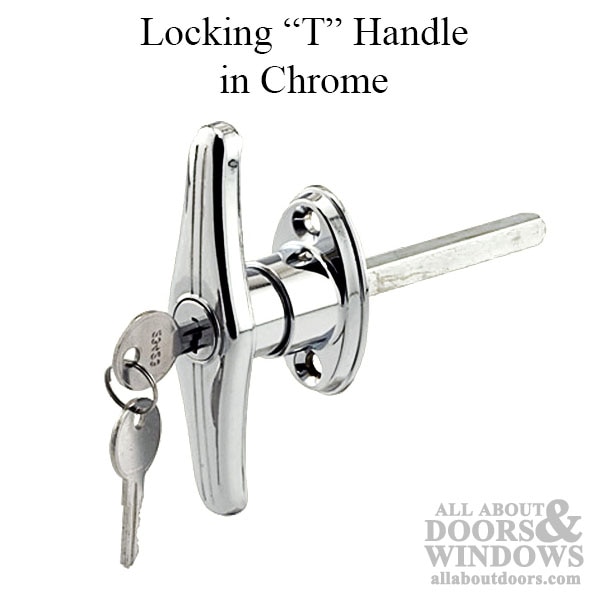 Lock T Handle with Keys – Chrome Finish