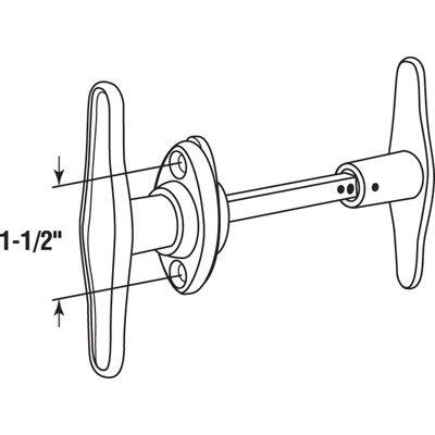 Non-Keyed T-Handle Line Drawing