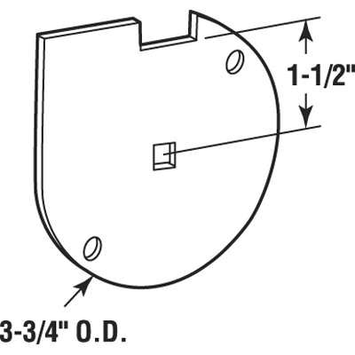 Disc Lock Bar Dimensional Drawing