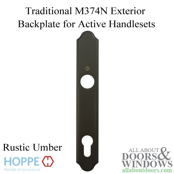 HOPPE traditional exterior backplate M374N for active handlesets