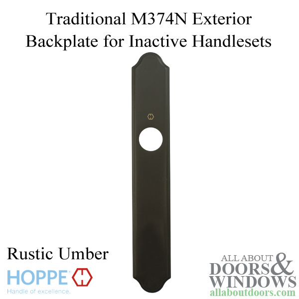 HOPPE traditional exterior backplate M374N for inactive handlesets