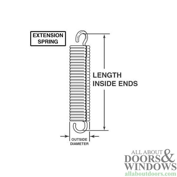 Extension Spring – 15/32" Diameter x 4-1/2" Length, .041 Wire