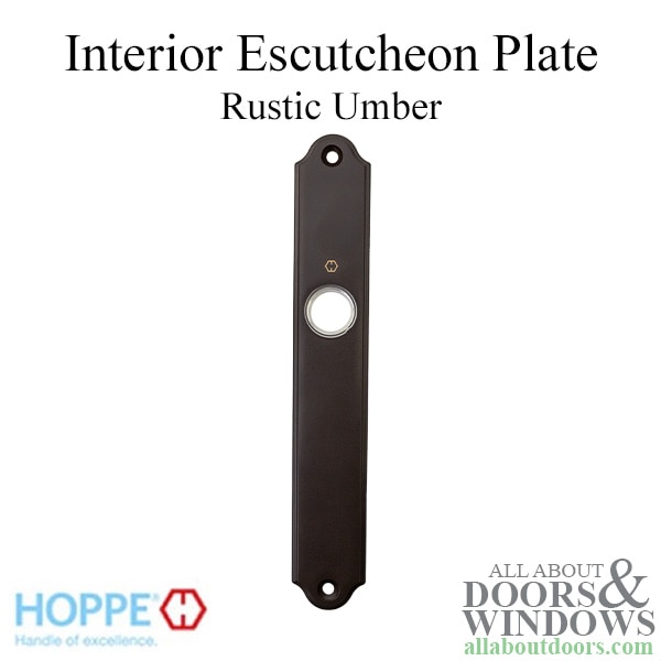 Interior Escutcheon Plate, No Cylinder Hole, Rustic Umber