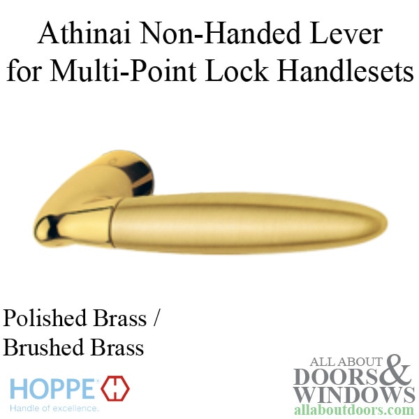 Hoppe Athinai non-handed lever handle for multipoint lock handlesets