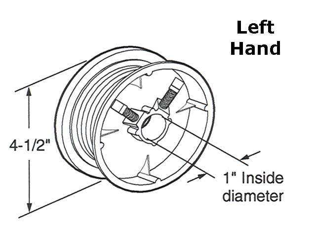 Torsion Spring Cable Drum, Garage Door - Left Hand