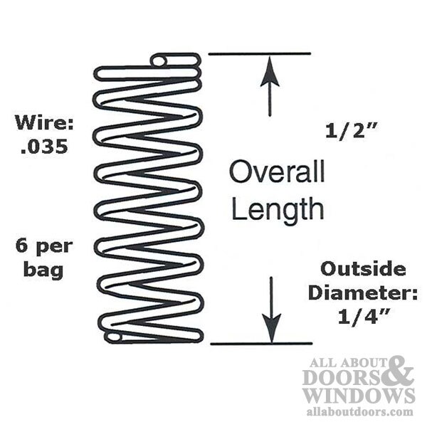 Compression Spring – 1/4 Inch Diameter x 1/2 Inch Long – .035 Wire for Small Mechanisms