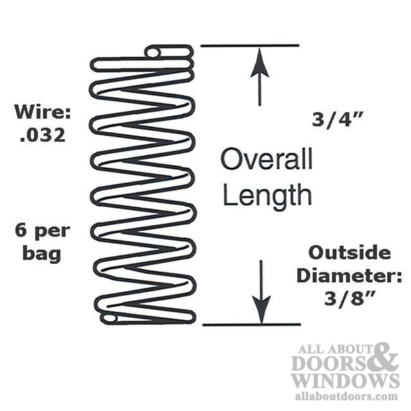 Compression Spring – 3/8" Diameter x 3/4" Length – .032 Wire