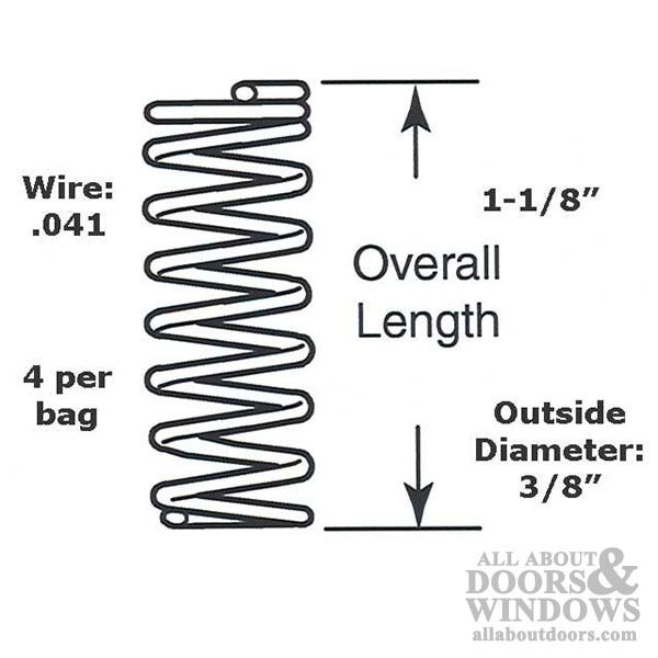 Compression Spring – 3/8" Diameter x 1-1/8" Length – .041 Wire