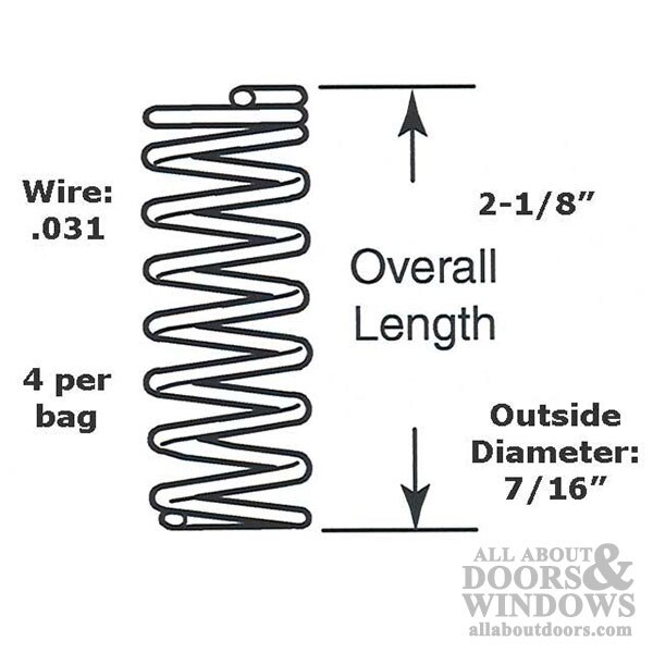 Compression Spring – 7/16 Inch Diameter x 2-1/8 Inches Long – .031 Wire