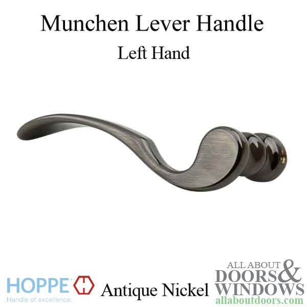 Hoppe Munchen lever handle for left handed multipoint lock handlesets