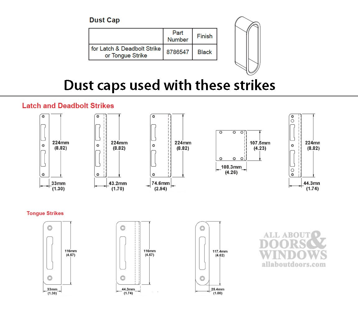 Hoppe PT0002N strike plate Dust Cap