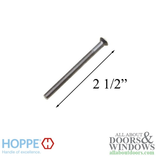 View dimensions for Hoppe 65mm screw – matte black finish