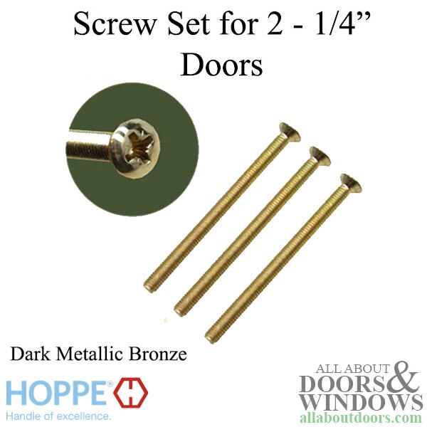 Hoppe 65mm Screw Pack for Back Plates – Dark Metallic Bronze – 3 Pack