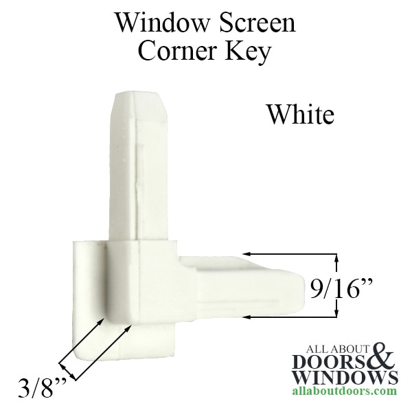Outside Double Hung Corner Key and Inside Casement Corner Dimensions