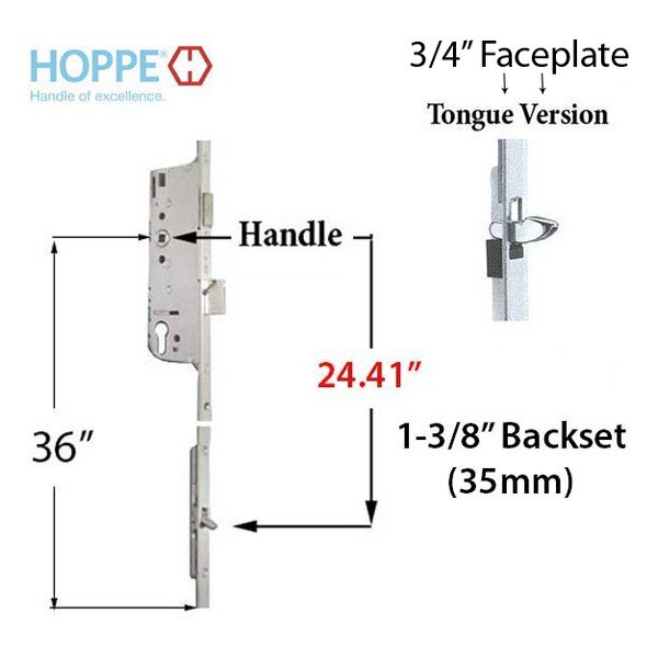 Hoppe 20mm Manual Gear, 35/92, Tongue @ 24.41