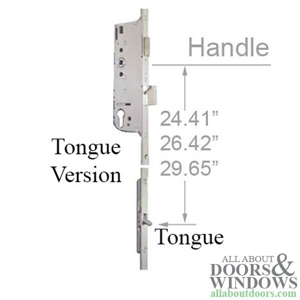 Hoppe 20mm Manual Gear, 45/92, Tongue 26.42 inches, 1-inch Deadbolt Throw