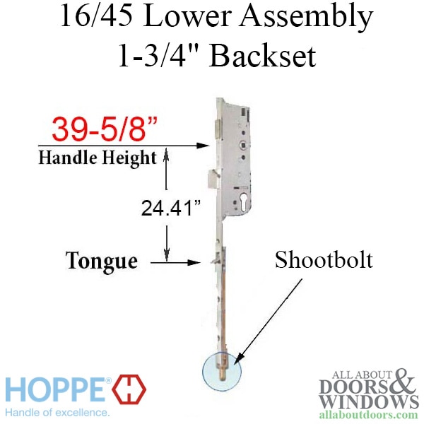 Hoppe Manual Tongue Shootbolt Lock