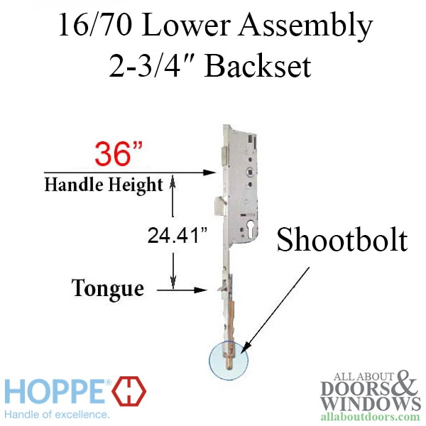 Hoppe Manual Tongue Shootbolt Lock