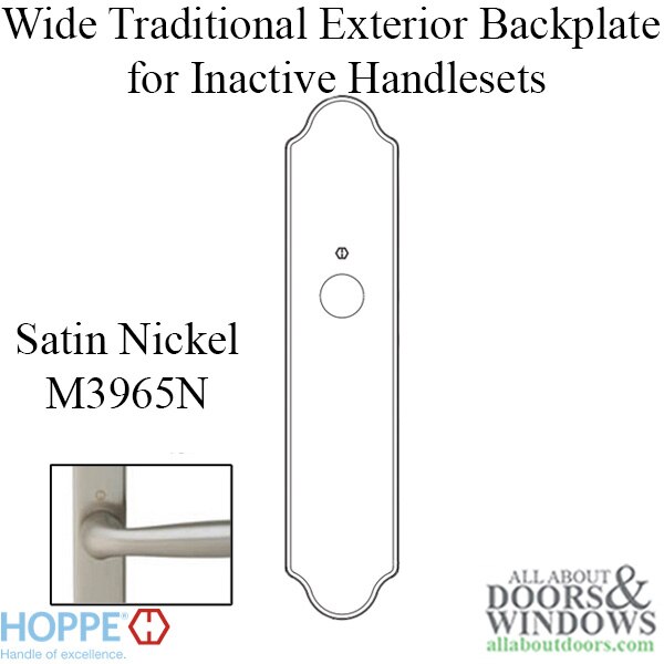 Wide Traditional Exterior Backplate