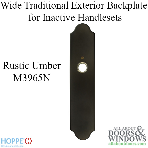 Wide Traditional Exterior Backplate