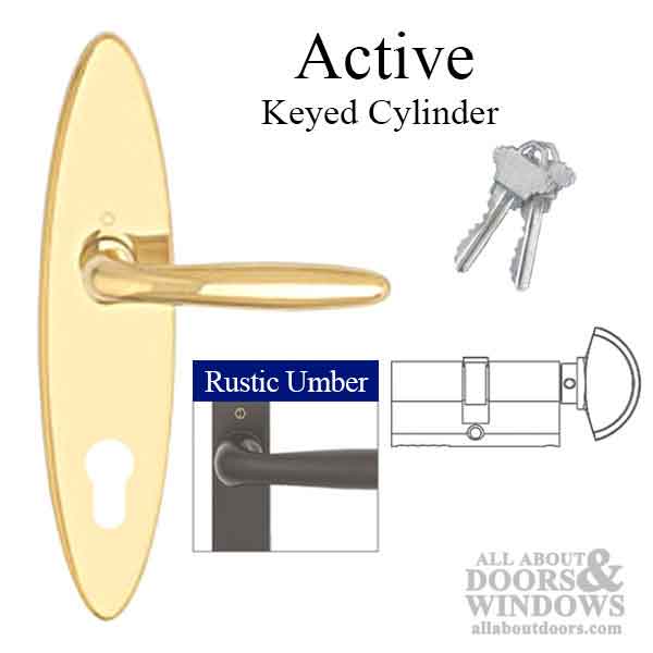 HOPPE Verona M151/3955N Multipoint Lock Handleset – Active – Solid Brass – Rustic Umber