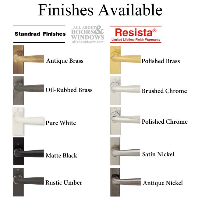 Munchen M112PL / 3965N active lock trim Available Finishes