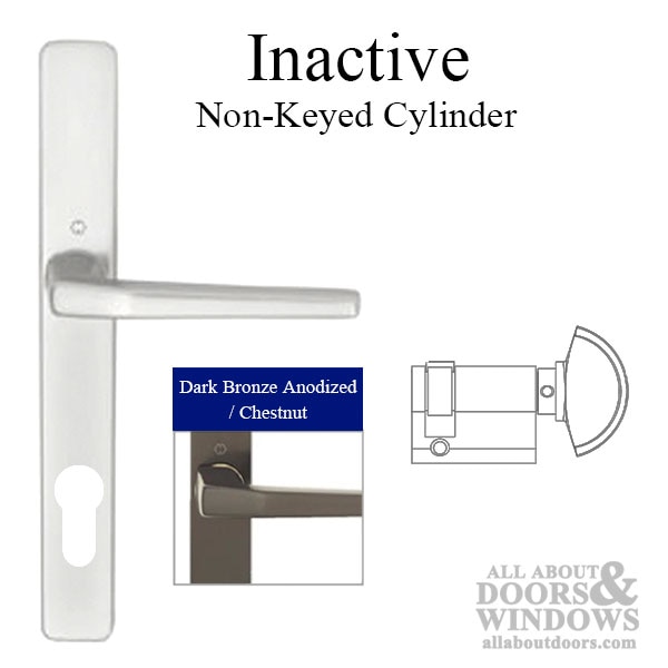 HOPPE Frankfurt A117 / 2246N Inactive Multipoint Handleset – Dark Bronze Anodized – Aluminum