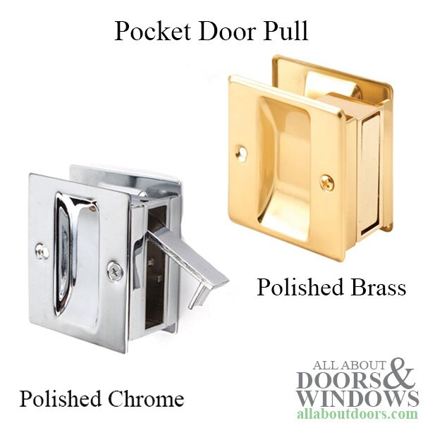 Pocket door pull finishes to match interior hardware styles