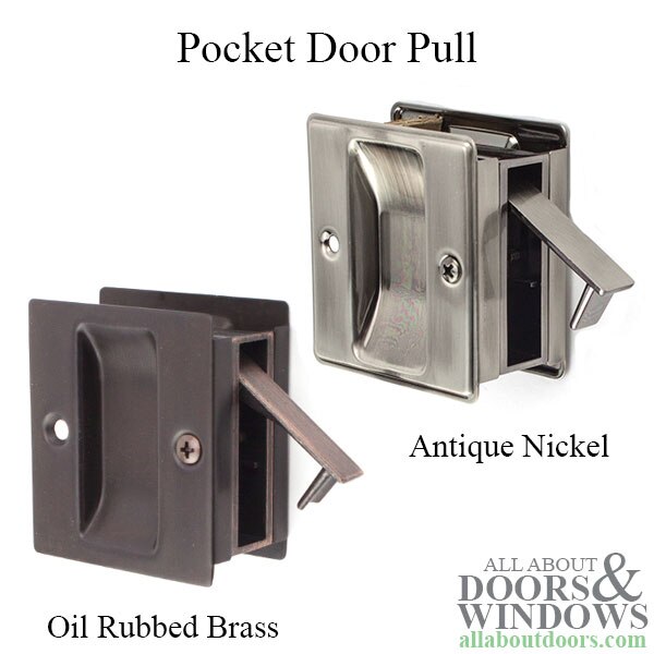Flush Pocket Door Pull – Passage – Choose Finish