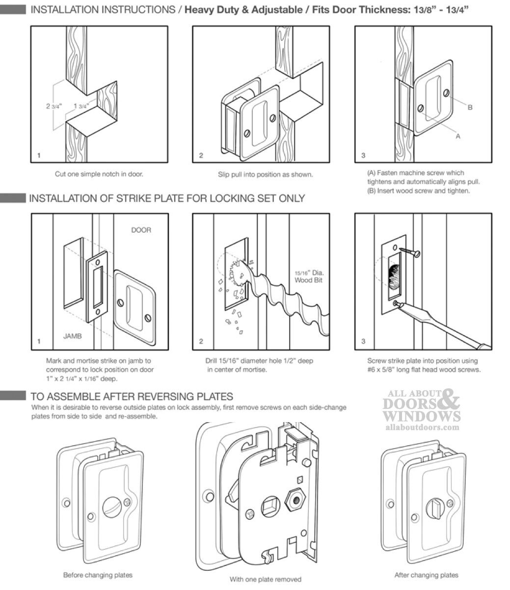 POCKET DOOR PULL, PRIVACY