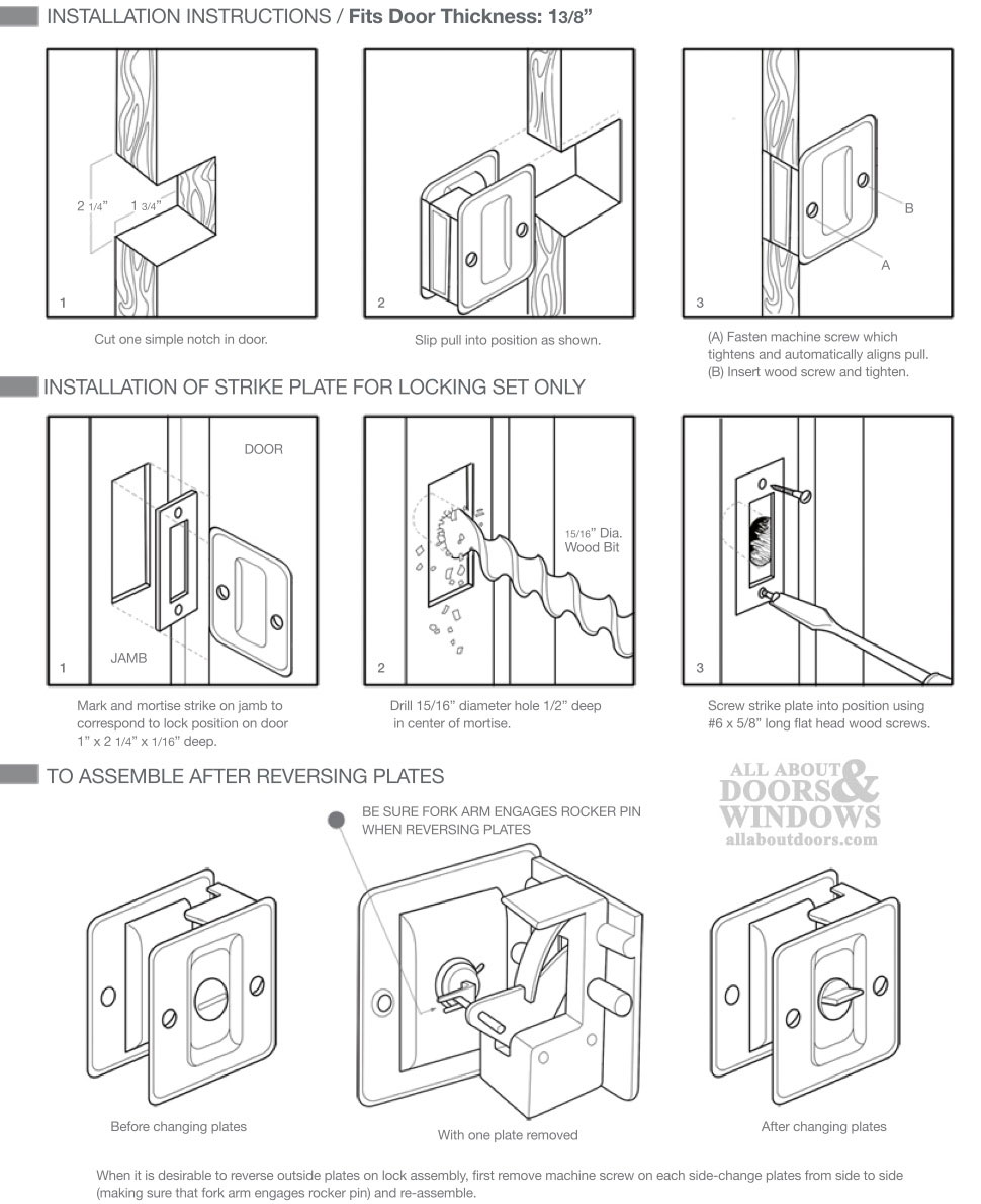 POCKET DOOR PULL, PRIVACY