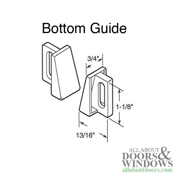 Technical specs for pocket door guide