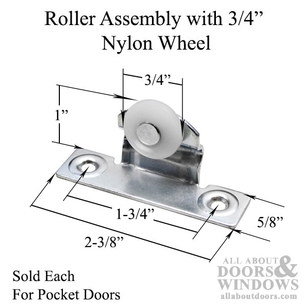 Roller assembly specs and mounting measurements