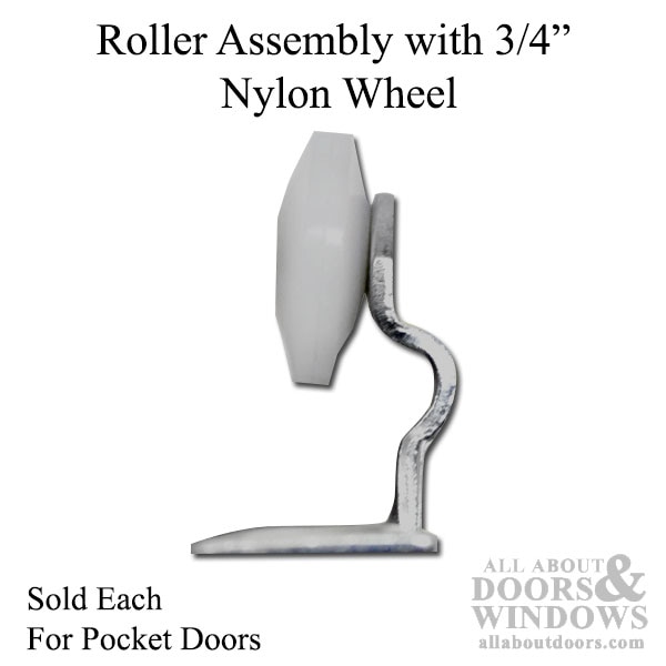 3/4 Inch Nylon Roller – Pocket Door Assembly