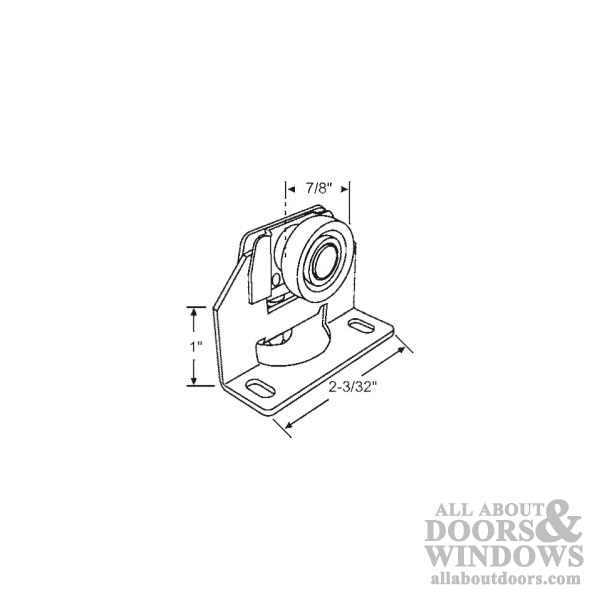 Top Hung Closet Door Roller Assembly – 7/8 Inch Diameter Wheel