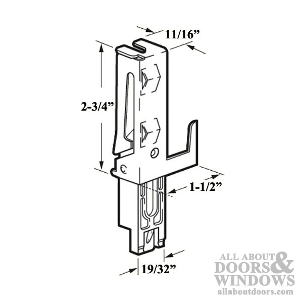 Bracket size and screw hole spacing