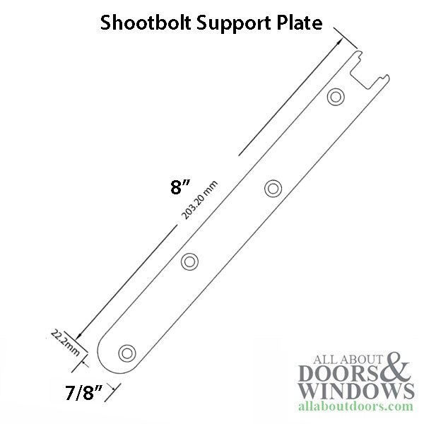 Shootbolt plate dimensions and screw locations